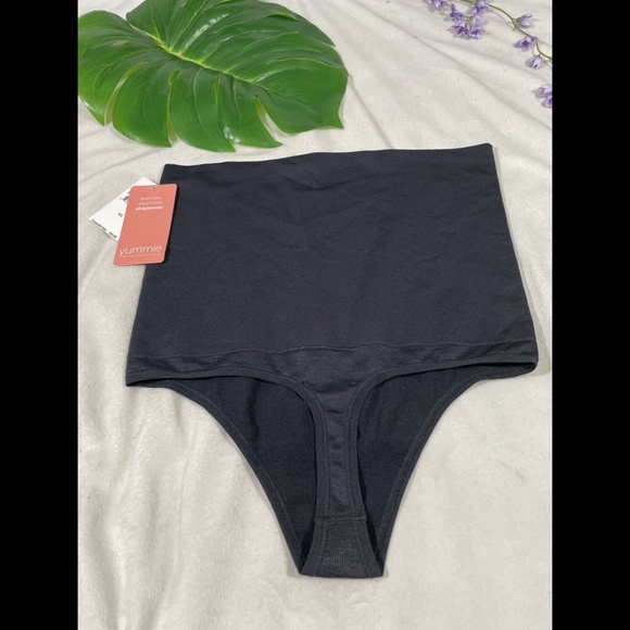 NWT $34 Yummie Shapewear Seamless High Waist‎ Thong in Black [SZ M/L ] #L913 - Picture 8 of 12